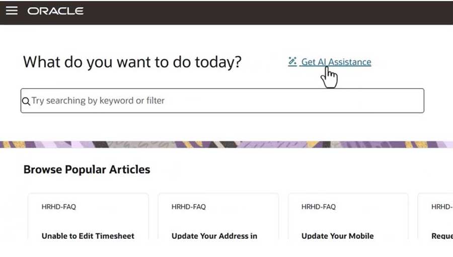 oracle software screenhot