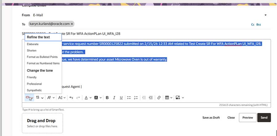Message Content with Generative AI
